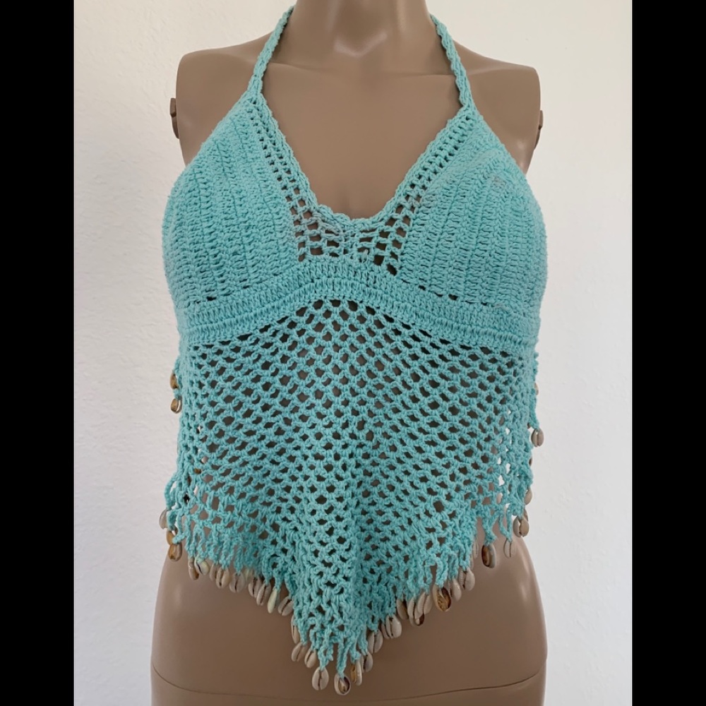 Halter tank in Teal